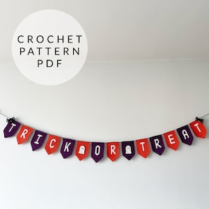 Crochet Pattern - Trick Or Treat Halloween Bunting