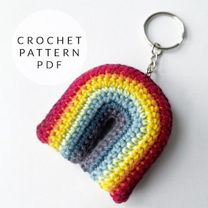 Crochet Pattern - Rainbow Keychain
