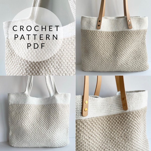 Crochet Pattern - Spike Stitch Tote Bag