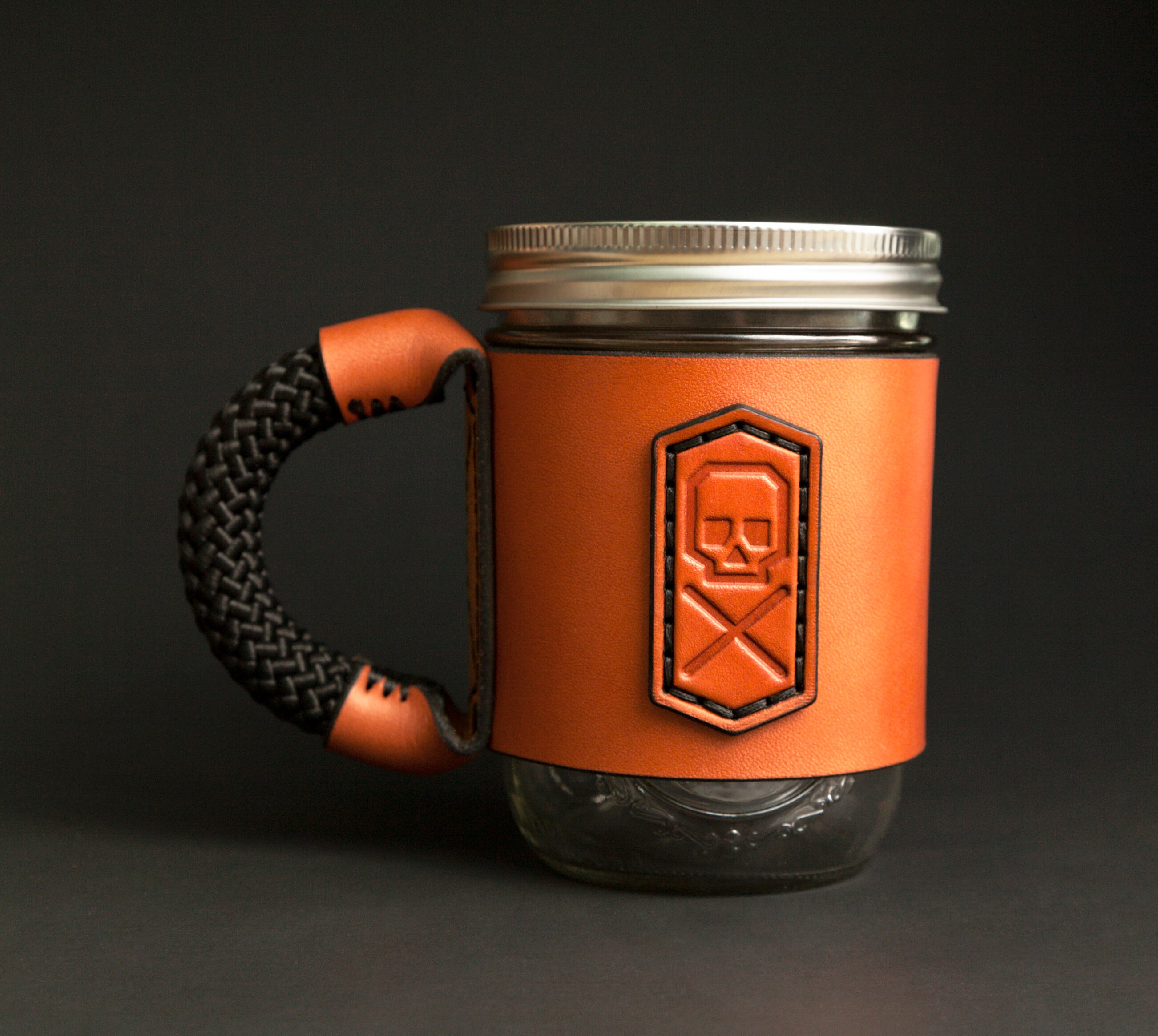 Premium Leather Jar Mug Personalized Men's Travel Mason Etsy UK