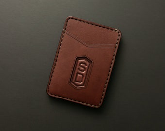 Personalized Men's Minimalist Leather Slim Wallet Engraved