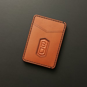 Personalisierte Herren Minimalist Leder schlanke Brieftasche graviert