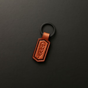 Personalized Leather Keychain: Wickett & Craig Mini Key Fob