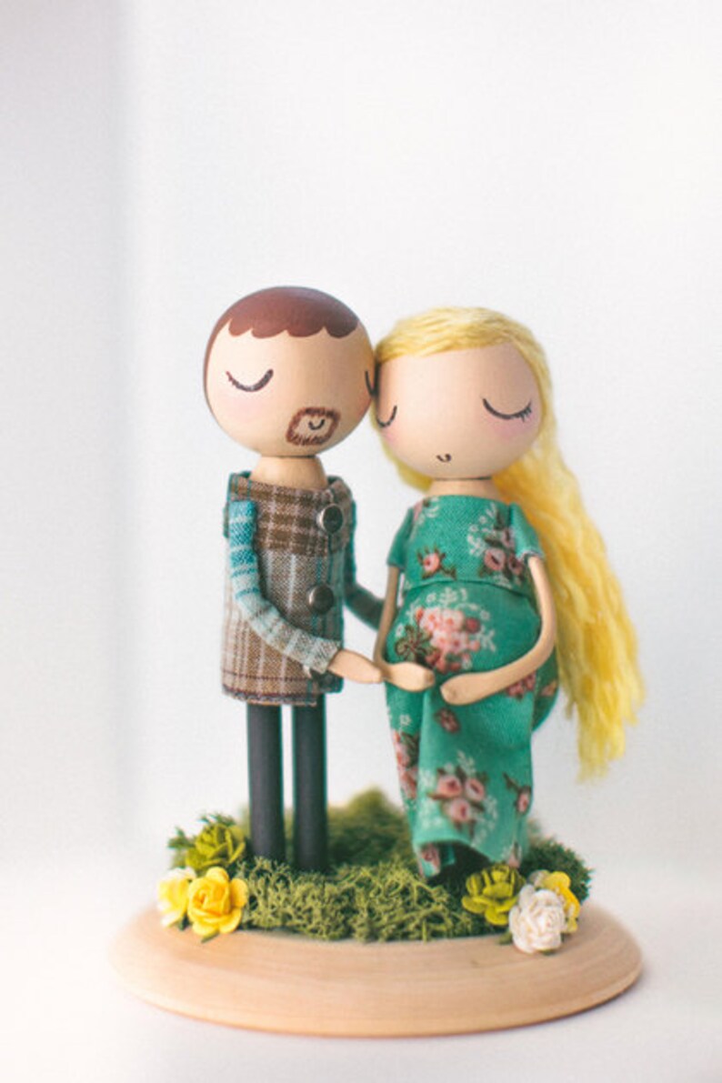 Pregnant Peg Doll/Maternity/Baby Shower Gift/Baby Shower/Cake Etsy