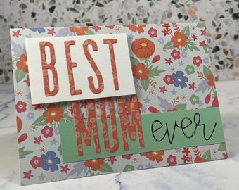 Best Mom Ever card | Mother’s Day card | Floral Mothers Day Card