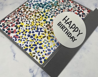 Happy Birthday Card | Colorful Birthday | Foldover Birthday Card