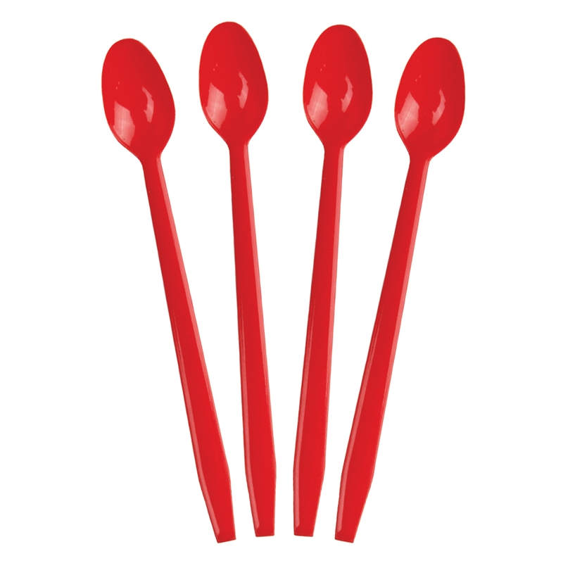 Red Plastic Soda Spoons Perfect For Root Beer Floats Etsy
