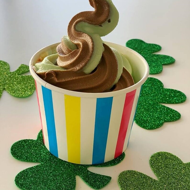 8 oz Rainbow Striped Madness Paper Ice Cream Cups Amazing Etsy