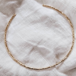 Stardust Choker - brass statement choker, cuff necklace, hammered choker collar, statement jewelry