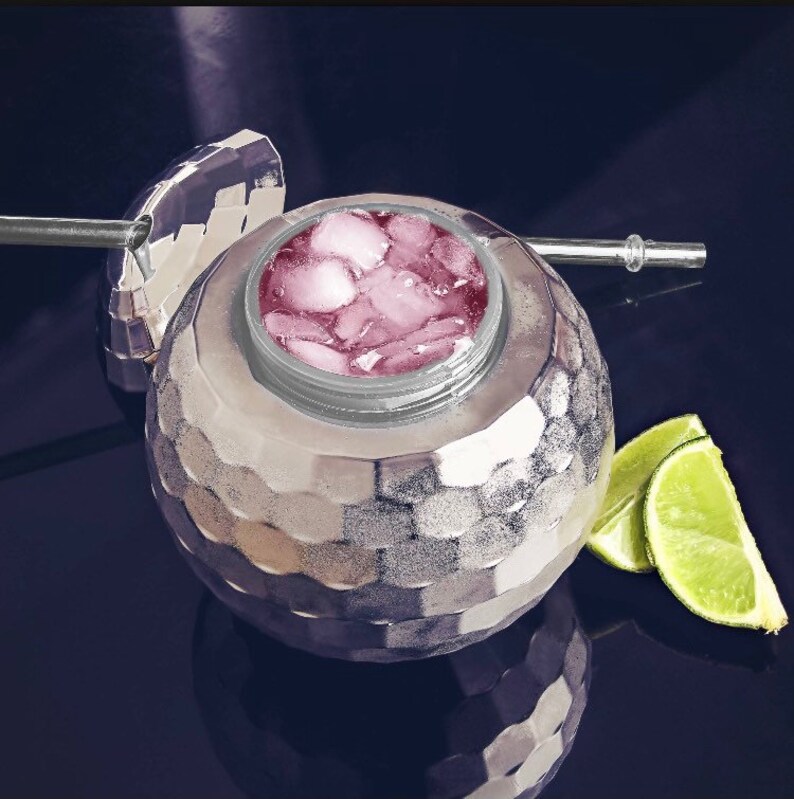Disco Ball Tumbler Party Drink Cup W/ Custom Bling Straw Etsy