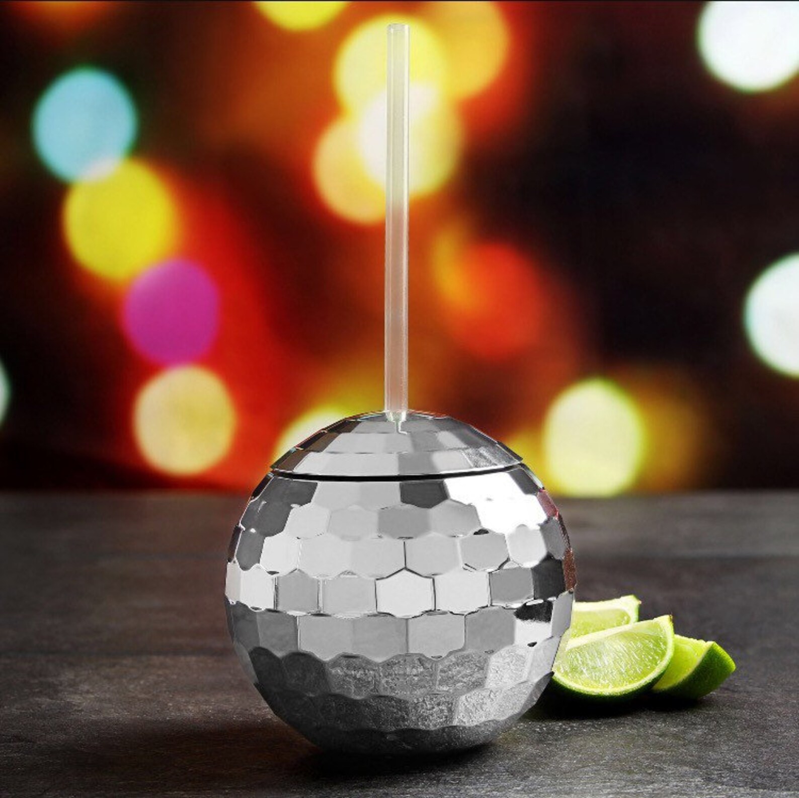 Disco Ball Tumbler Party Drink Cup W/ Custom Bling Straw Etsy
