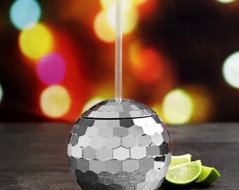 1pcs Disco Ball Cups with straws Bachelorette Party Cocktail Drink Cups  Wedding Bridal Shower summer Beach Pool Birthday Decor