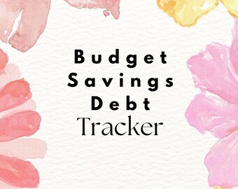 Planificador de presupuesto colorido: Seguimiento de ahorros y deudas (Descarga en PDF)