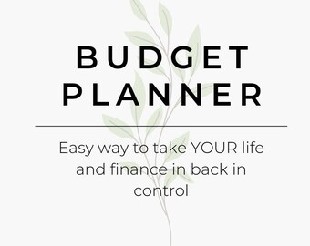 Planificador de presupuesto minimalista / Presupuesto mensual, facturas, registro de gastos y seguimiento de objetivos / PDF de finanzas imprimible