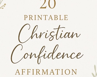 Tarjetas de Afirmaciones Cristianas Imprimibles: Impulso de Confianza Basado en la Biblia (Descarga Digital)