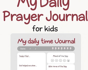 Diario de oración cristiano para niños: devocionales y recordatorios imprimibles (de 4 a 13 años) (descarga en PDF)