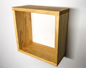 Deep Square Floating Shelves Geometric Shelf Box Shelf Modular Stack able Simple Install Modern Simple Minimalist