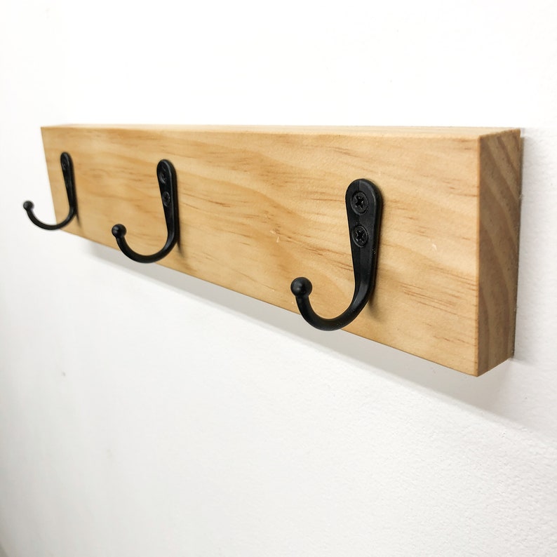 Wood Coat Rack Multiple Sizes Wall Mount Coat Hooks Home Decor Etsy