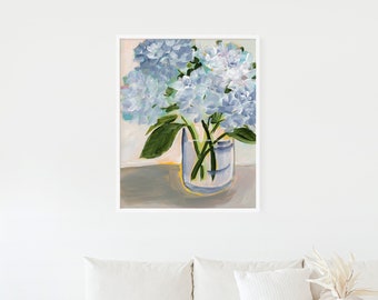 Print Hydrangeas Floral Bouquet - Wall Art Print - Floral Art Print - Flower Decor - Acrylic Print - Flower Bouquet Art Print - Wall Decor