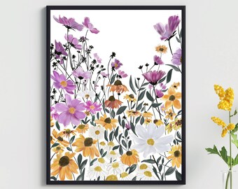 Floral Wall Print - Floral Wall Hanging - Wall Art - Watercolor - Wall Art Print - Watercolor Print - Watercolor Painting - Watercolor Art