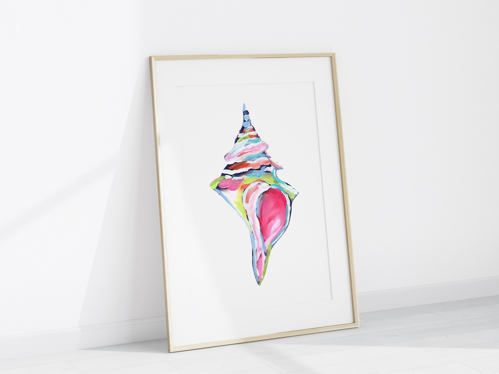 Conch Shell Art Print – Colorful Coastal Wall Decor - Etsy