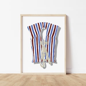 Nautical Wall Art Print - Beach Decor - Summer Wall Art Decor - Beach Wall Art Print - Beach Decor - Nautical Decor Life Jacket Art Print