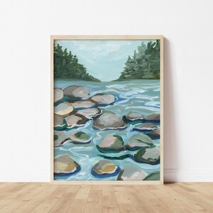 Seascape Coastal Wall Art Print - Landscape Print - Rural Print Painting Landscape Wall Art Print - Landscape Print Art - Beach House Decor