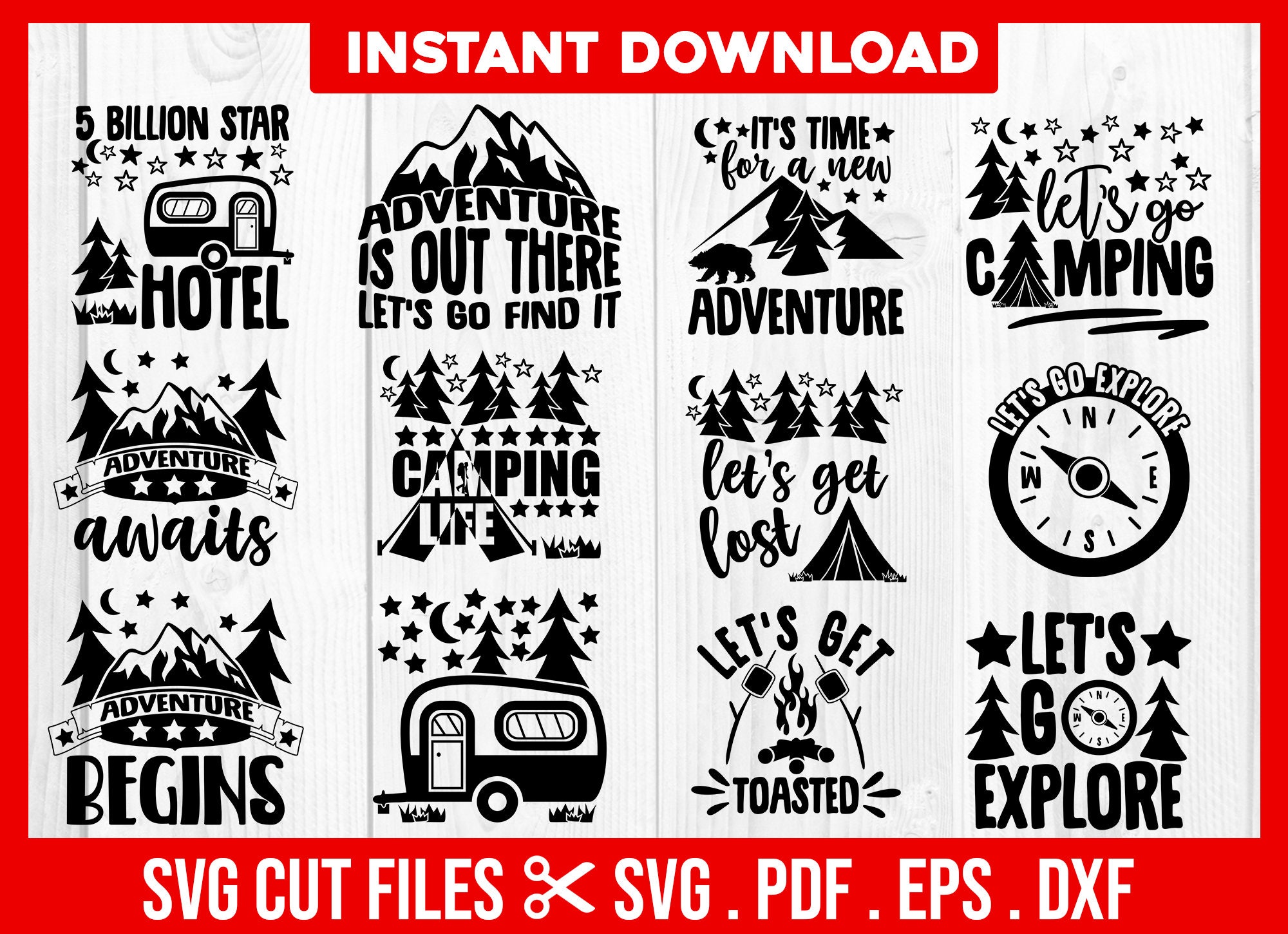 Camping Svg Bundle, Camp Life Svg,campfire Svg,campground Svg