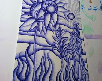 In the Garden of the Kingdom of Light, Original Drawing