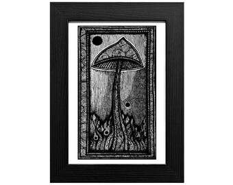 Cosmic Mushroom, Framed Print