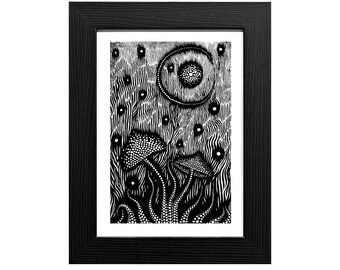 Two Mushrooms, Framed Print
