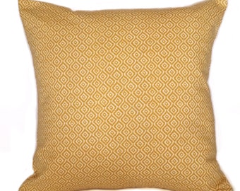 READY TO SHIP! Modern Geometric Throw Pillow Cover, Yellow Pillow, Home Decor, Invisible Zipper, 20x 20, Housewarming Gift