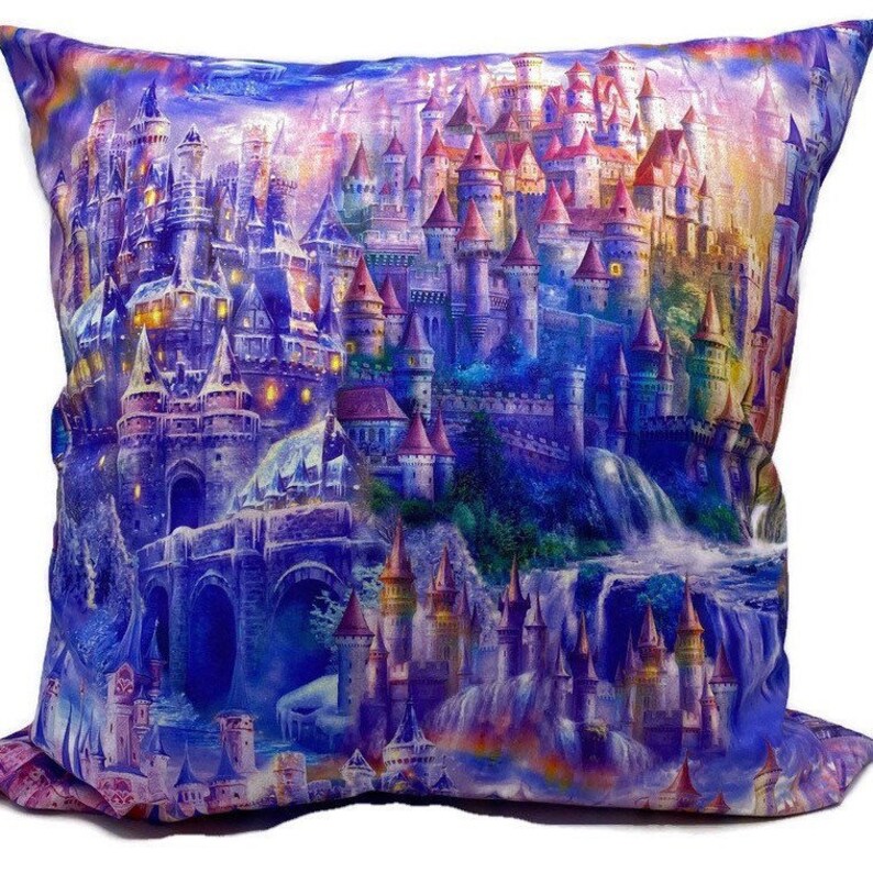 PRINCESS CASTLE Throw Pillow Castle Pillow Cover Fantasy Etsy