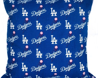 DODGERS Throw Pillow Cover, MLB Baseball Pillow, Sports Pillow, Invisible Zipper, 16x16 18x18 20x20, Made in USA