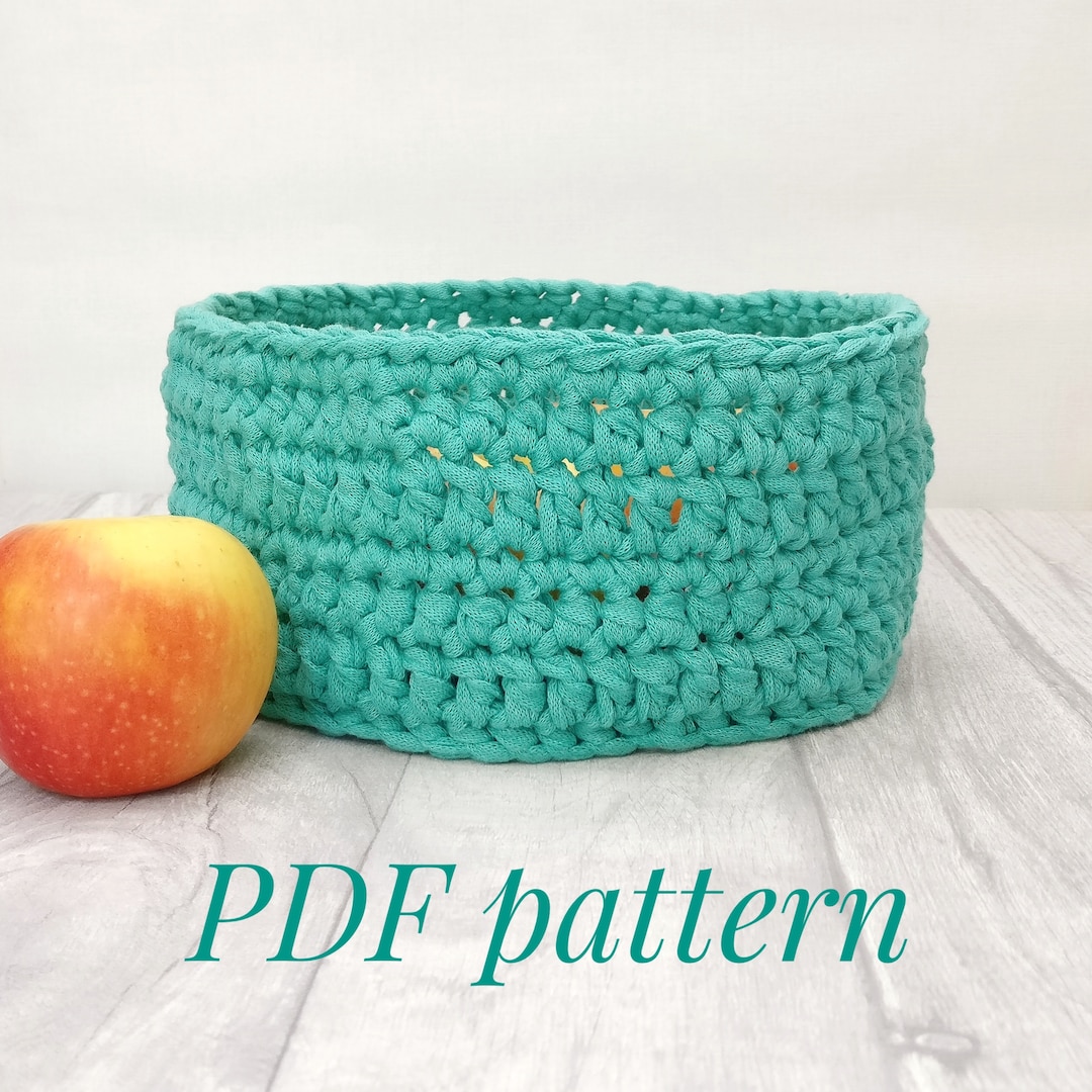 PDF DIGITAL PATTERN, Crochet Storage Basket Pattern, Instant Download ...