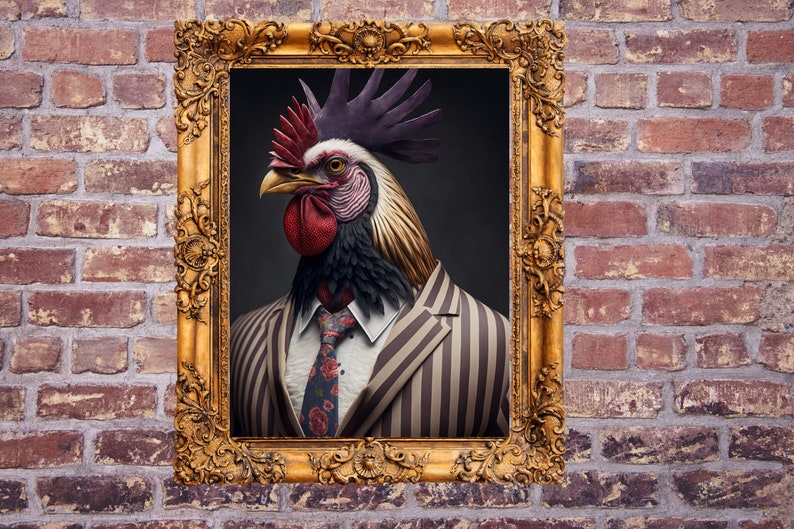 Aristocratic Animals Bundle Funny Animal Wall Decor Etsy Canada