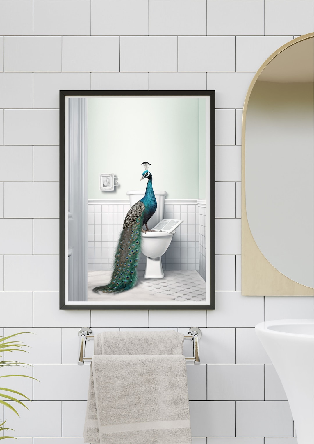 Bathroom Decor Funny Bathroom Humor Wall Decor Funny Animal Etsy