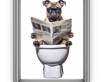 Funny dog Oh My Eyes My Eyes Bathroom Poster, dog Bathroom Wall Art, Funny Bathroom Signs, Farmhouse Decor, dog bathroom art