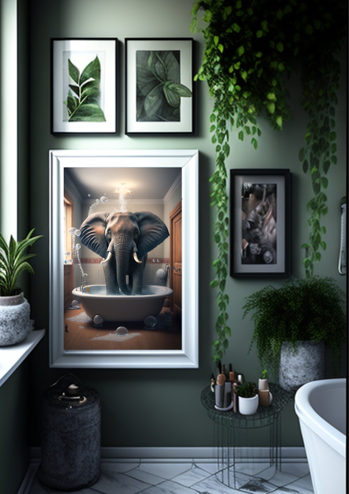 Bathroom Art Elephant Wall Art Bathroom Wall Art Bathroom Etsy