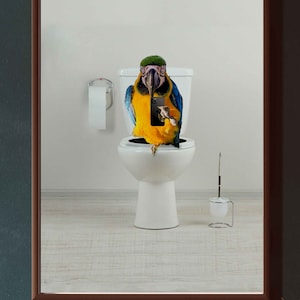 Parrots Your Butt Napkins My Lord Poster, Parrot Bathroom Print, Bathroom Decoration, Farmhouse Decor, Animal Art