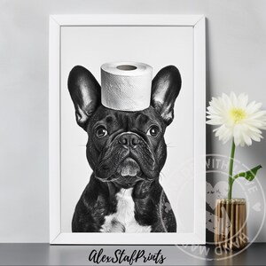 Whimsical Funny Pet Bathroom Art Print Humorous Animal Decor For Home Or Gifts Instant Digital Download Perfect For Animal Lovers