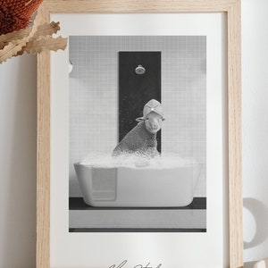 Sheep Wall Art, Funny Bathroom Print sheep, Toilet Poster sheep, Bathroom Art, Sloth Printable, Whimsy Animal Art, Kids Bathroom