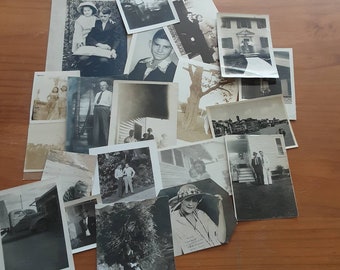 20 Vintage Black and White Photographs, Mixed Subjects (1900s-1950s)