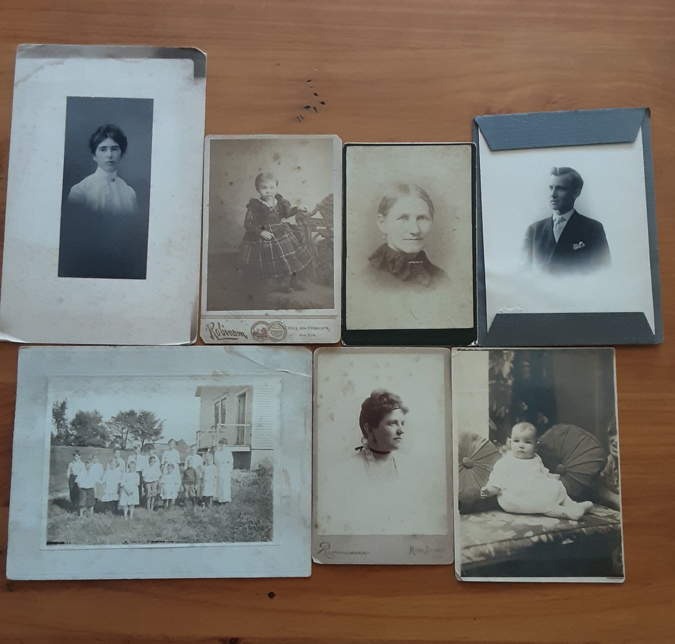 7 antique photography cards Etsy