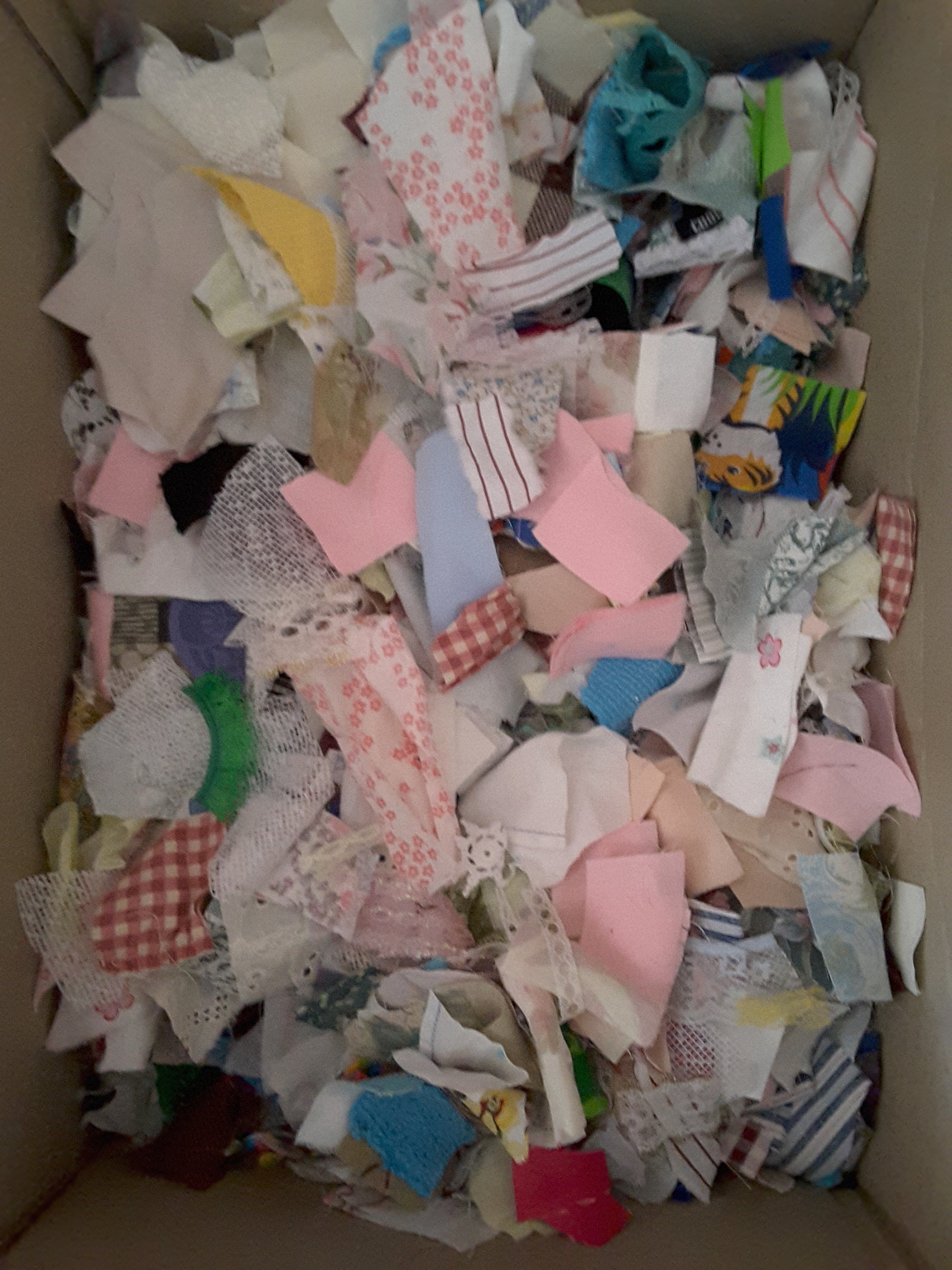 Large Bundle Bag of Fabric Scraps for Clusters or Tags. Etsy