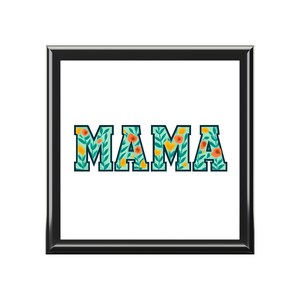 Floral Mama Schmuckschatulle - personalisiertes Geschenk für Mama, Muttertag, Andenken-Aufbewahrung, Wohnkultur, von der Natur inspirierte Schatzkiste