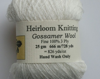 Gossamer Wool or Merino ~ 6 sent for every 5 bought ~ 25g New White shade