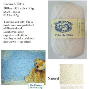 Jamieson's of Shetland Ultra Cobweb 1 Ply