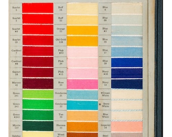 1916 Fleisher Color Card for Knitting pdf - siehe echte antike Garne - Strickgeschichte