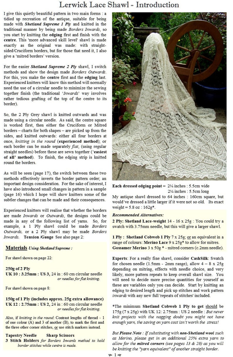 pdf Das Lerwick Lace Tuch eBook Shetland Lace Heirloom Stricken Sharon Miller Bild 2